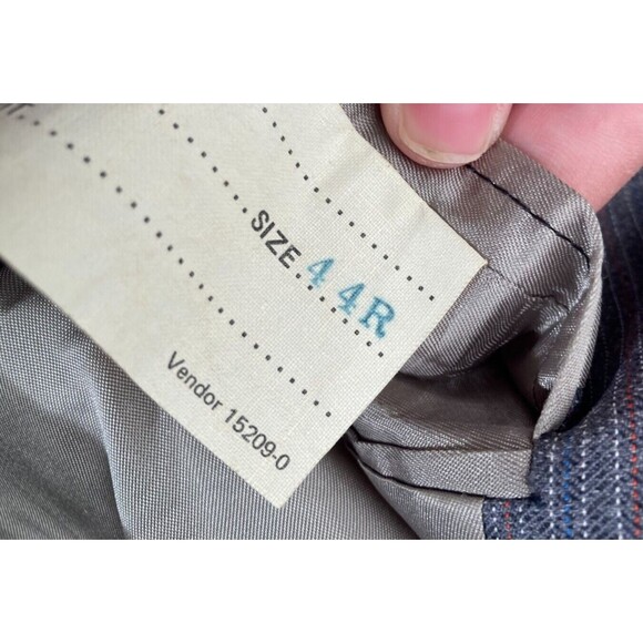 Vintage 70s 3 Piece Suit 1970s Polyester Gray Hipster Cool Anchor Man Size 44R - Picture 7 of 8